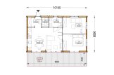 Casa de madera para vivir SELENE (Aislada, 44 mm + revestimiento), 54 m² specification 1