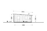 Garaje de madera de techo plano MODERN (34 mm), 4x6 m, 21 m² specification 6