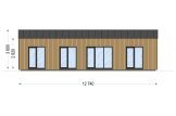 Casa de madera para vivir NICOLE RV (Aislada PLUS, 44 mm + revestimiento), 67 m² specification 2