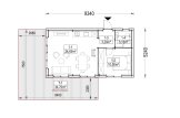 Casa de madera para vivir MILANA RV (Aislada PLUS, 44 mm + revestimiento), 41 m² specification 1