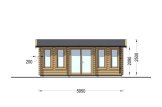 Caseta de jardín de madera DEVON (34 mm), 6x4 m, 24 m² specification 2