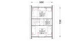 Casa de madera KARINA (34 mm + revestimiento), 46 m² specification 2