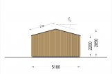 Caseta de jardín de madera PIA (Aislada, estructura de madera), 5.2 x 4.9 m, 18 m² specification 4