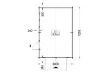 Garaje de madera de techo plano MODERN (34 mm), 3.6x5.4 m, 20 m² specification 1