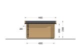 Caseta de jardín de madera POOLHOUSE (34 mm), 4x3 m, 11 m² specification 4