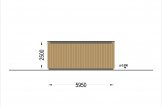 Garaje de madera de techo plano SILVIA F (34 mm + revestimiento), 6x6 m, 36 m² specification 5