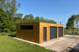 Garaje de madera doble de techo plano SILVIA DUO F (34 mm + revestimiento), 6x6 m, 36 m² customer 3