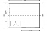 Caseta de jardín de madera OSLO (34 mm), 5x4 m, 20 m² specification 1
