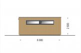 Garaje de madera de techo plano STELA F (estructura de madera), 5x6 m, 30 m² specification 3