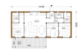 Casa de madera para vivir BELLA 3 RV (Aislada PLUS, 44 mm + revestimiento), 75 m² specification 1