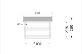 Caseta de jardín de madera ADAM S (44 mm), 3x3 m, 9 m² specification 5