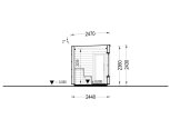 Sauna de exterior OKO (34 mm + revestimiento), 2.3x2.3 m, 4.1 m² specification 6