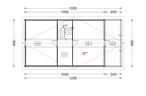 Casa de madera AURA S (66 mm + revestimiento), 100 m² + 35 m² porche specification 2