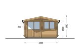 Caseta de jardín de madera LILLE (44 mm), 4x5 m, 20 m² specification 2