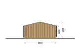 Garaje de madera cuatro SILVIA S (34 mm + revestimiento), 12x6 m, 72 m² specification 5