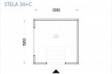 Garaje de madera de techo plano SILVIA F (34 mm + revestimiento), 6x6 m, 36 m² specification 1