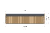Garaje de madera cuatro SILVIA S (34 mm + revestimiento), 12x6 m, 72 m² specification 4