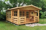 Caseta de jardín de madera con ISLA (66 mm), 6x5 m, 18 m² + 7 m² customer 2