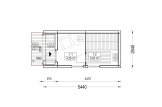 Sauna de exterior SERENE (34 mm + revestimiento), 5.3x2.5 m, 5 m² specification 1