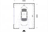 Garaje de madera de techo plano STELA F (estructura de madera), 5x6 m, 30 m² specification 1