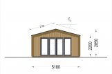 Caseta de jardín de madera PIA (Aislada, estructura de madera), 5.2 x 4.9 m, 18 m² specification 2