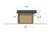 Caseta de jardín de madera WISSOUS (44 mm), 4x3 m, 12 m² specification 3