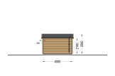 Garaje de madera de techo plano MODERN (44 mm), 4x6 m, 24 m² specification 4