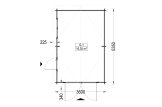 Garaje de madera CLASSIC (34 mm), 3.6x5.4 m, 20 m² specification 1