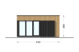 Oficina prefabricada de madera PREMIUM (34 mm + revestimiento), 5x3 m, 13 m² specification 2