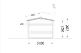 Caseta de jardín de madera ADAM S (44 mm), 3x3 m, 9 m² specification 4