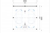 Cochera de madera double LUNA DUO, 6x6 m, con pared lateral specification 1