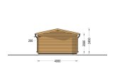 Caseta de jardín de madera RENNES (34 mm), 4x3 m, 12 m² specification 4