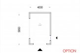 Garaje de madera de techo plano SILVIA F (34 mm + revestimiento), 4x6 m, 24 m² specification 7