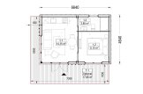 Oficina prefabricada de madera PREMIUM (34 mm + revestimiento), 6.5x4.5 m, 26 m² specification 1