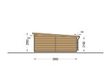 Garaje de madera de techo plano MODERN (44 mm), 4x6 m, 24 m² specification 5