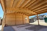 Cochera de madera doble 5.5x6 m con caseta (44 mm), 2x6 m customer 2