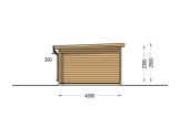 Cochera de madera con cobertizo MODERN, 8x4 m specification 2