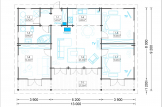 Casa de madera RIVIERA (66 mm), 120 m² specification 1