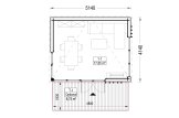 Oficina prefabricada de madera PREMIUM (34 mm + revestimiento), 5x4 m, 18 m² specification 1