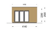 Oficina prefabricada de madera PREMIUM S (Aislada PLUS, 34 mm + revestimiento), 4.1x2.4 m, 10 m² specification 2