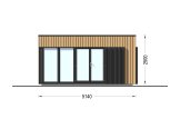 Oficina prefabricada de madera PREMIUM (34 mm + revestimiento), 5x4 m, 18 m² specification 2