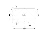Garaje de madera TWIN (44 mm), 4x6 m, 24 m² specification 1
