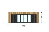 Oficina prefabricada de madera PREMIUM (34 mm + revestimiento), 7x4 m, 25 m² specification 2