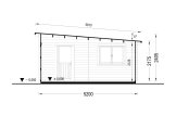 Garaje de madera de techo plano MODERN (34 mm), 3.6x5.4 m, 20 m² specification 6