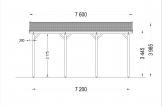 Cochera de madera para autocaravana, 3.7x7.2 m, 26 m² specification 5