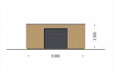 Garaje de madera de techo plano STELA F (estructura de madera), 6x6 m, 36 m² specification 2