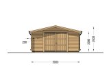 Garaje de madera CLASSIC S (44 mm), 5x6 m, 30 m² specification 2