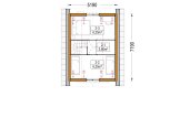 Casa de madera para vivir KARINA RV (Aislada PLUS, 44 mm + revestimiento), 46 m² specification 2