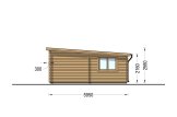 Garaje de madera de tejado plano DOBLE MODERN (44 mm), 6x6 m, 36 m² specification 5