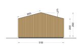 Caseta de jardín de madera PIA S (34 mm + revestimiento), 5x5 m, 25 m² specification 4